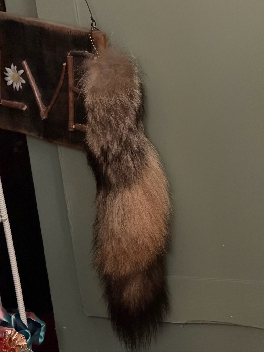 Large Coon tail accessory for purse